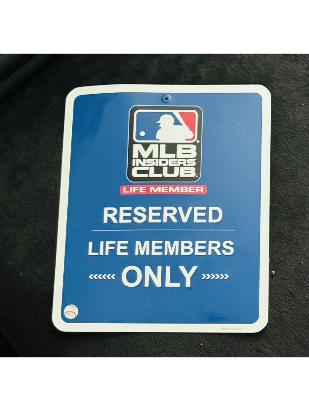 MLB Insiders Club Parking Lot Sign Members-12” Aluminum
